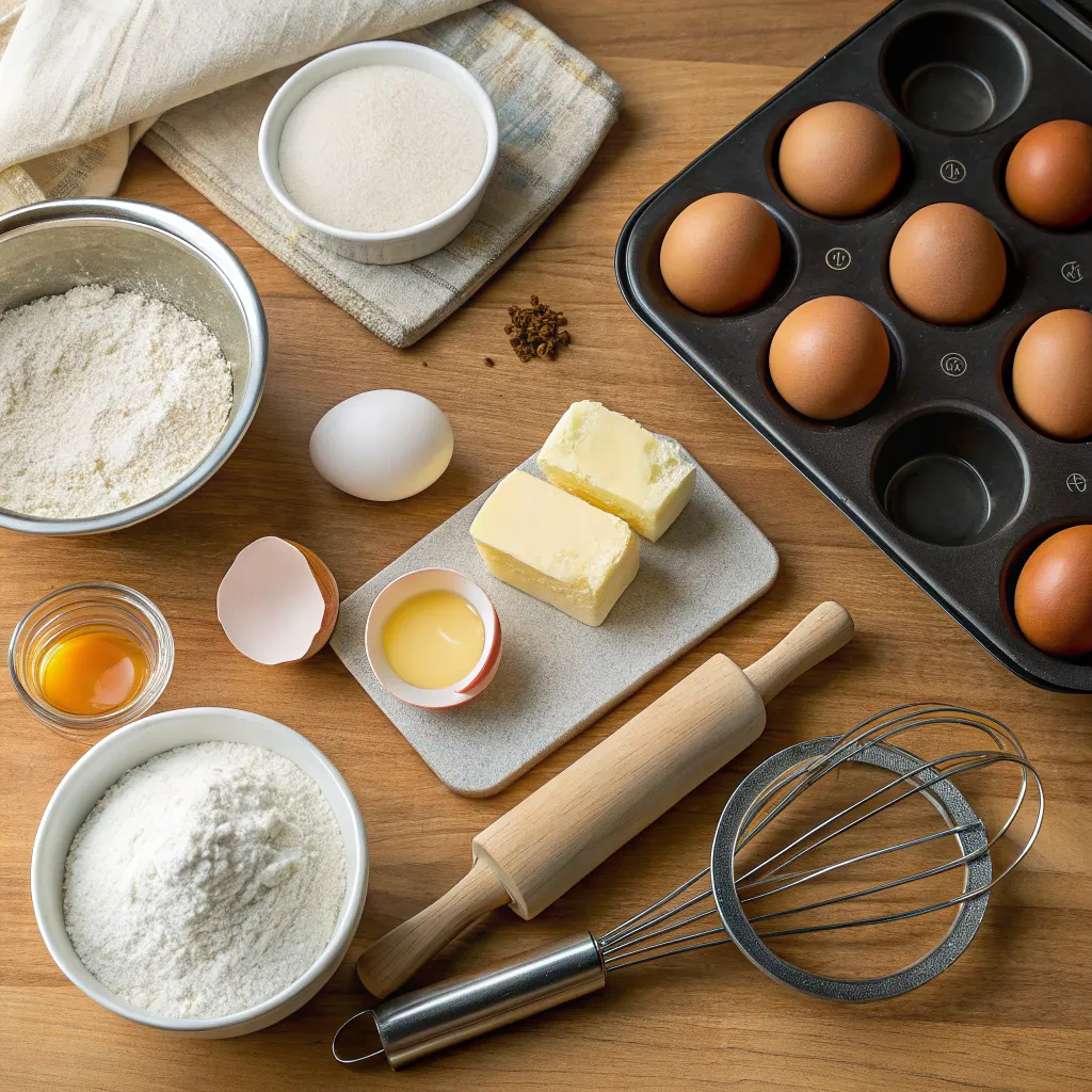 Baking ingredients and tools